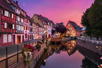 Coucher de soleil à Colmar