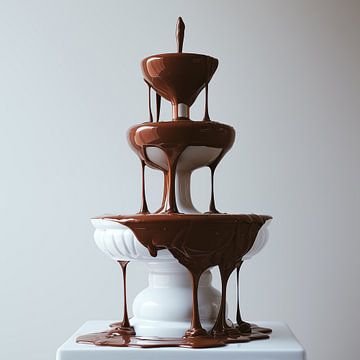 Chocolade fontein - fondue wit van TheXclusive Art