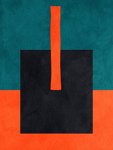 Art abstrait géométrique minimaliste contemporain, teintes vives, coloré