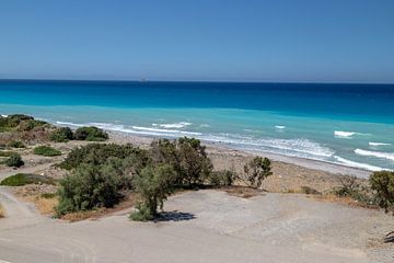 Kustgedeelte op het eiland Rhodos van Reiner Conrad