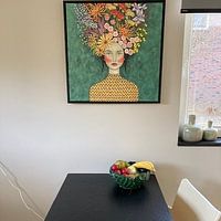 Klantfoto: Bloemen in mijn gedachte van Kris Stuurop, op canvas