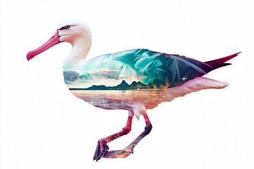Fantasierijke zeevogel van Poster Art Shop