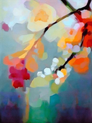 Abstract spring blossoms in soft, dreamy shades