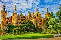 Kasteelzicht van Schwerin