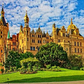 Vue sur le château de Schwerin sur Holger Felix