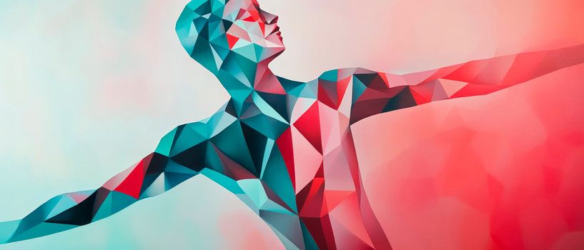 Geometric elegance - body in shapeColourful freedom by Poster Art Shop