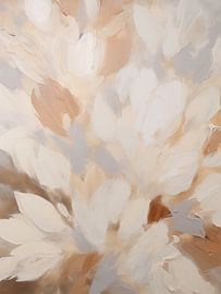 Abstract Neutral Flowers Painting