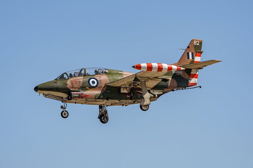 Flyby Greek North American T-2E Buckeye. by Jaap van den Berg