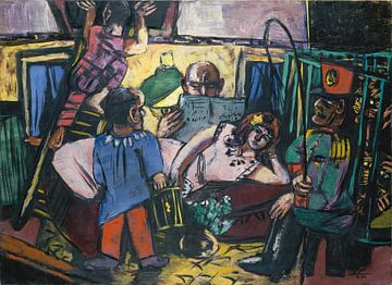 Max Beckmann - Circus Caravan (1940) van Peter Balan