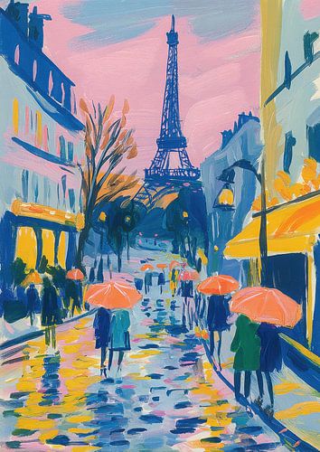 Paris Eiffel Tower Matisse style