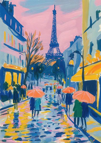 Paris Eiffelturm Matisse Stil von Niklas Maximilian