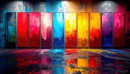 Abstracte tentoonstellingsruimte van stilte, een enscenering van leegte