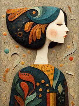 Woman with colours by Art Whims