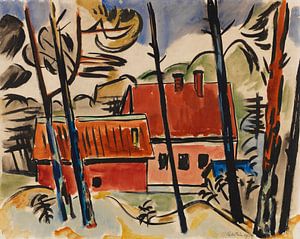 Max Pechstein, Rote Häuser, 1919