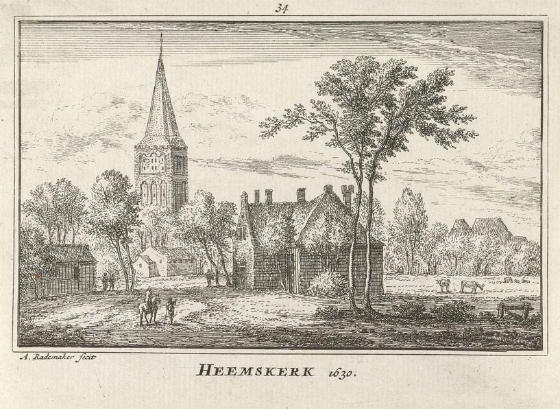 Abraham Rademaker, Vue de Heemskerk, 1630 par Atelier Liesjes
