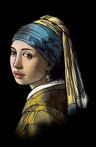 Meisje met de Parel - The Doodled Edition