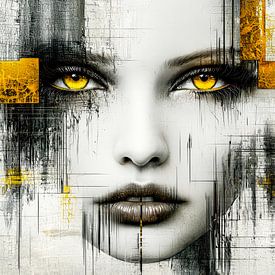 Verglitchte Realität – Der goldene Blick von Klaus Tesching - Art-AI