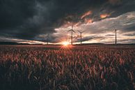 Winderräder im Sonnenuntergang von Skyze Photography by André Stein Miniaturansicht