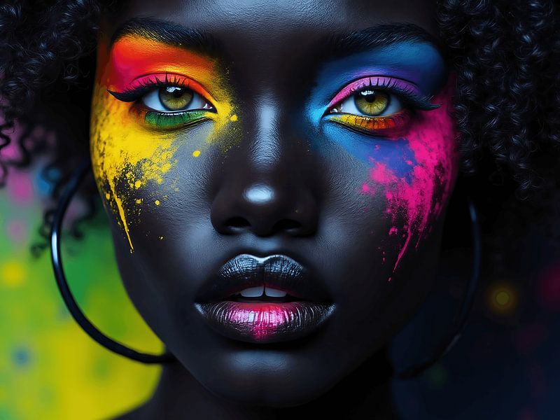 Dunkle Frau mit hellen Farben von The Photo Artist