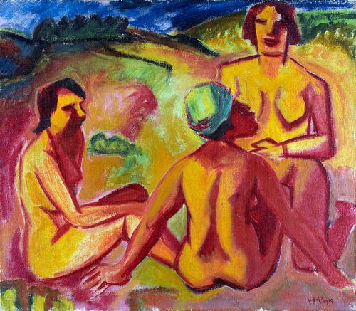 Max Pechstein - Gesprek, 1919