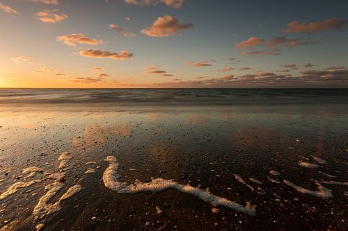 Coucher de soleil sur la côte de Zélande