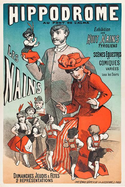 Alfred Choubrac - Hippodrome Au Pont De L'alma Les Nains (1873-1883) by Peter Balan