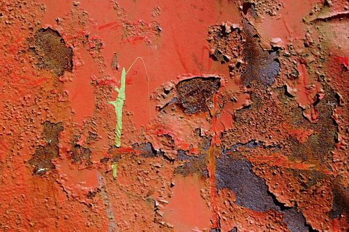 Orange mit Rost und Grün