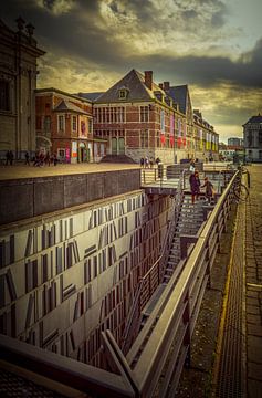 Fotografie België - Zicht op de Sint-Pietersabdij in Gent. van Ingo Boelter