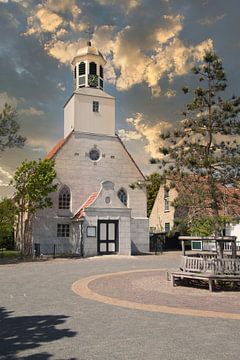 Kerkje de Koog Texel van Fred Knip