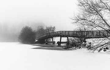 Kleine brug over het meer