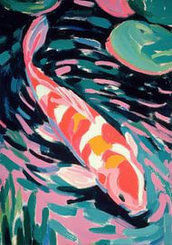 Koi Fisch im Teich