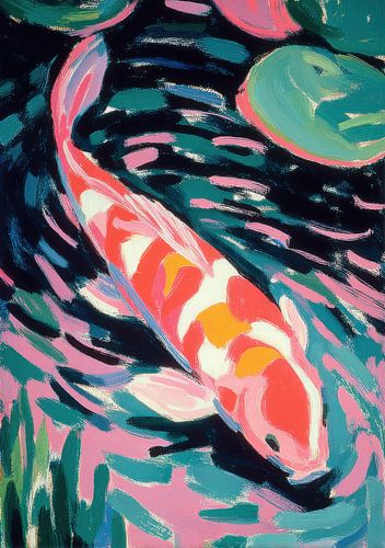 Koi-vissen in de vijver