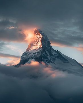 Alpen in de magie van het licht van fernlichtsicht