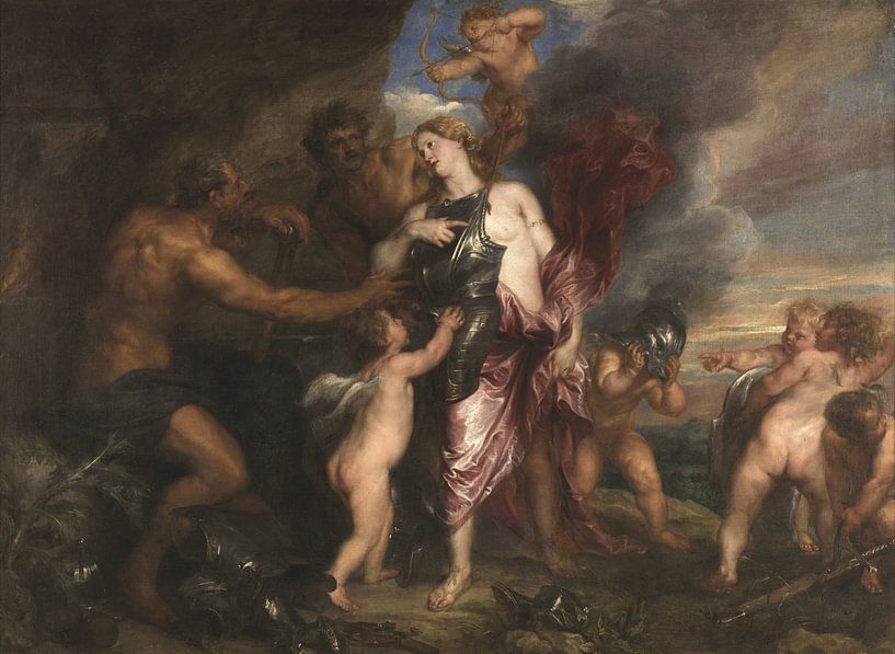 Thetis ontvangt een harnas voor Achilles van Hephaestus, Anthony van Dyck... van Meesterlijcke Meesters
