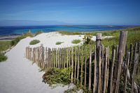 Beautiful white beach in Brittany