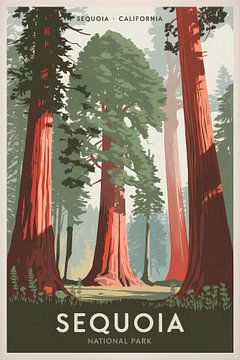 Sequoia, Californië van Poster Art Shop