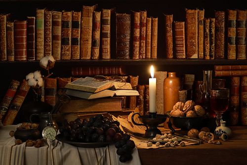 Nature morte brun foncé