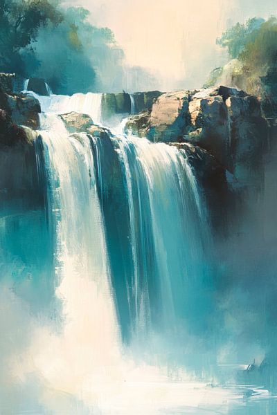 Paysage de cascade par Poster Art Shop