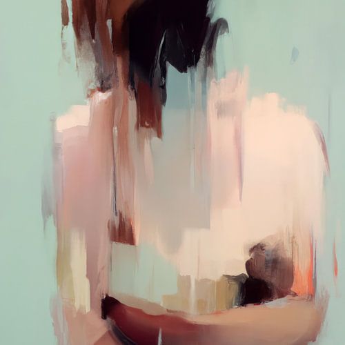 Abstrakte Malerei in sanften Pastellfarben