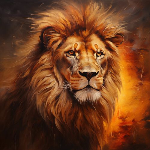 Leeuw oranje artistiek