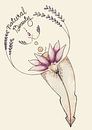 Yoni flower, natural beauty by Kirsten Jense Illustraties. thumbnail