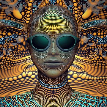 Alien met reptielenhuid van Ton Kuijpers