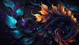 Artistieke kleuren in planten en design