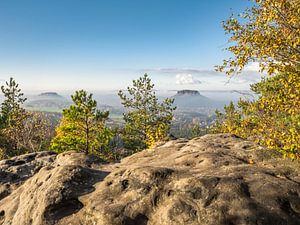Papststein, Sächsische Schweiz - Festung Königstein und Lilienstein