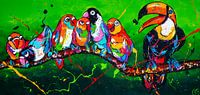 Birds on a branch by Happy Paintings thumbnail