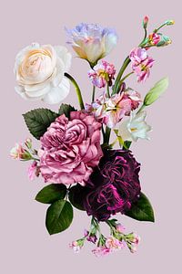 Modernes Stillleben mit Blumen
