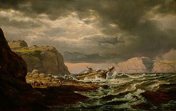 Schipbreuk aan de Noorse kust, Johan Christian Dahl, Johan Christian Dahl