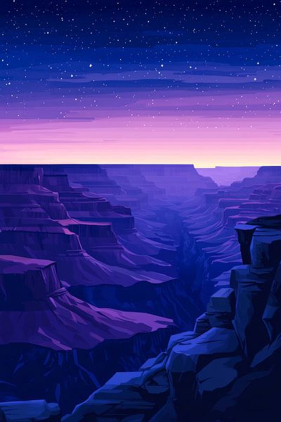 Night over the gorge by Poster Art Shop
