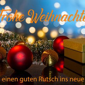 Carte de Noël avec vœux de Noël et de Nouvel An sur Udo Herrmann