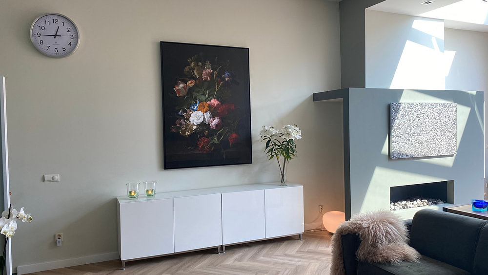 Vase with flowers, Rachel Ruysch (seen at vtwonen)